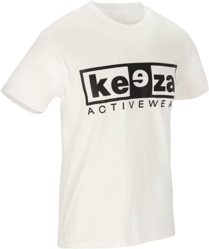 koszulka bawełniana - keeza - biała - bok.png